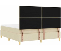 Kiemas lova su pagalve Kreminė 200 x 180 cm audinys