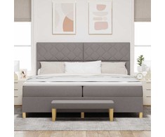 Kiemas lova su pagalve Tortora 200 x 200 cm audinys