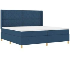 Kiemas lova su čiužiniu Mėlyna 200 x 200 cm audinys