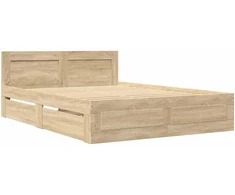 Lova Lovos rėmas 2 pcs Sonoma 137 x 188 cm Apdirbta mediena