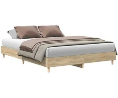 Lova Lovos rėmas 2 pcs Sonoma 152 x 203 cm Apdirbta mediena