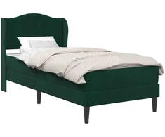 Lova Lovos rėmas 2 pcs Tamsiai žalia 90 x 190 cm Aksomas