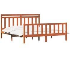 Lova Lovos rėmas 2 pcs Vaško ruda 205,5 x 185,5 x 100 cm