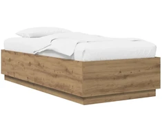 Lova Lovos rėmas Artisano ąžuolo 80 x 200 cm Apdirbta mediena