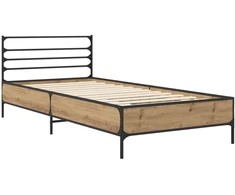 Lova Lovos rėmas Artisano ąžuolo 80 x 200 cm Apdirbta mediena