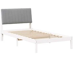 Lova Lovos rėmas Balta 100 x 200 cm Kietos pušies mediena
