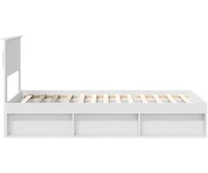 Lova Lovos rėmas Balta 100 x 200 cm Kietos pušies mediena