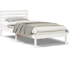 Lova Lovos rėmas Balta 100 x 210 cm Kietos pušies mediena