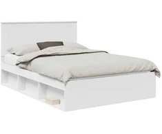 Lova Lovos rėmas Balta 135 x 190 cm Kietos pušies mediena