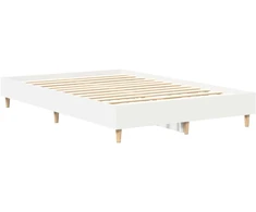 Lova Lovos rėmas Balta 137 x 190 cm Apdirbta mediena
