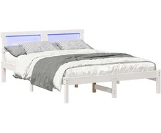 Lovos rėmas su galvūgalio Balta 140 x 190 cm Pušies masyvas