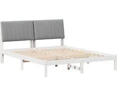 Lovos rėmas Balta 160 x 200 cm Kietos pušies mediena