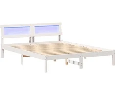Lovos rėmas Balta 160 x 200 cm Kietos pušies mediena