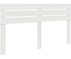 Lovos rėmas Balta 200 x 200 cm Kietos pušies mediena