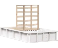 Lova Lovos rėmas Balta 75 x 190 cm Kietos pušies mediena