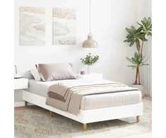Lova Lovos rėmas Balta 80 x 200 cm Apdirbta mediena