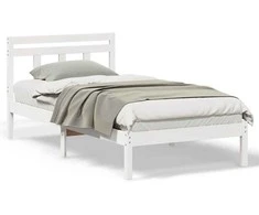 Lova Lovos rėmas Balta 80 x 200 cm Kietos pušies mediena