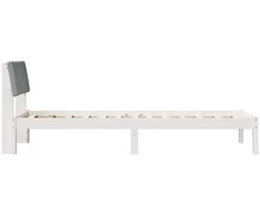 Lova Lovos rėmas Balta ir šviesiai pilka 80 x 200 cm Pušies masyvas