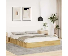 Lova Lovos rėmas be čiužinio 135x190 cm ąžuolo masyvo