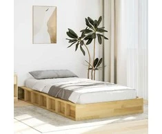 Lova Lovos rėmas be čiužinio 75x190 cm ąžuolo masyvo