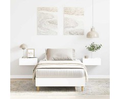 Lova Lovos rėmas Be Čiužinio Baltas 100x200 cm Inžinierinė mediena