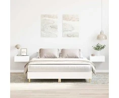 Lovos rėmas be čiužinio, baltos, 150x200cm, apdirbta mediena