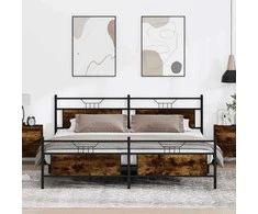 Lova Lovos rėmas be čiužinio, dūminio ąžuolo, 200x200cm, metalas