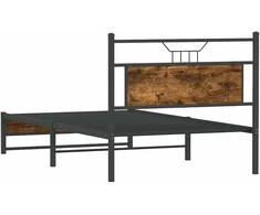 Lova Lovos rėmas be čiužinio, dūminio ąžuolo, 107x203 cm, mediena