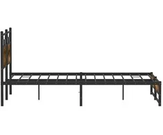 Lovos rėmas be čiužinio, dūminio ąžuolo, 140x200cm, mediena