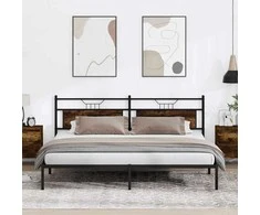 Lova Lovos rėmas be čiužinio, dūminio ąžuolo, 200x200 cm, mediena
