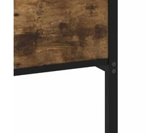 Lova Lovos rėmas be čiužinio, dūminio ąžuolo, 140x190cm, metalas