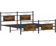 Lova Lovos rėmas be čiužinio, dūminio ąžuolo, 183x213cm, metalas