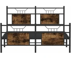 Lovos rėmas be čiužinio, dūminio ąžuolo, 140x200cm, mediena