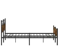 Lovos rėmas be čiužinio, dūminio ąžuolo, 200x200cm, metalas