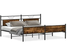 Lova Lovos rėmas be čiužinio, dūminio ąžuolo, 200x200cm, metalas