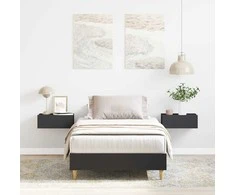 lovos rėmas be čiužinio juodas 90x200 cm inžinerinė mediena