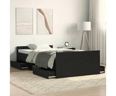 Lovos rėmas Juodas ąžuolas 203 x 93 x 50 cm Apdirbta mediena