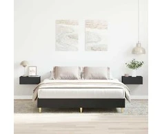 Lovos rėmas be čiužinio, juodos, 150x200cm, apdirbta mediena