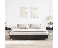 Lovos rėmas be čiužinio, juodos, 200x200cm, apdirbta mediena