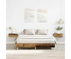 Lova Lovos rėmas be čiužinio, medienos dizaino, 150x200 cm