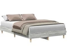 Lova lovos rėmas be čiužinio pilka 120x200 cm inžinerinė mediena