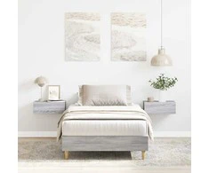 Lova lovos rėmas be čiužinio pilka 75x190 cm inžinerinė mediena