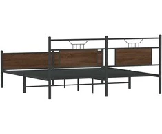 Lovos rėmas be čiužinio, rudas ąžuolo, 180x200cm, metalas