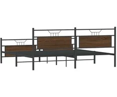 Lovos rėmas be čiužinio, rudas ąžuolo, 200x200cm, metalas