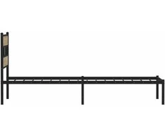 Lova Lovos rėmas be čiužinio, sonoma ąžuolo, 75x190cm, metalas