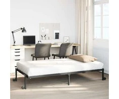 Lova Lovos rėmas be čiužinio Sulankstomas juodas 100x190cm Plieninis