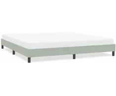 Lova Lovos rėmas be čiužinio Šviesiai pilkas 200x210 cm aksomas