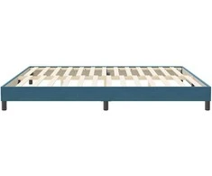 Lova Lovos rėmas be čiužinio Tamsiai mėlynas 200x210 cm aksomas