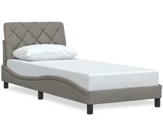 Lova Lovos rėmas be čiužinio, taupe, 90x190 cm, audinys