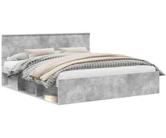 Lovos rėmas Betoninė 180 x 200 cm Apdirbta mediena